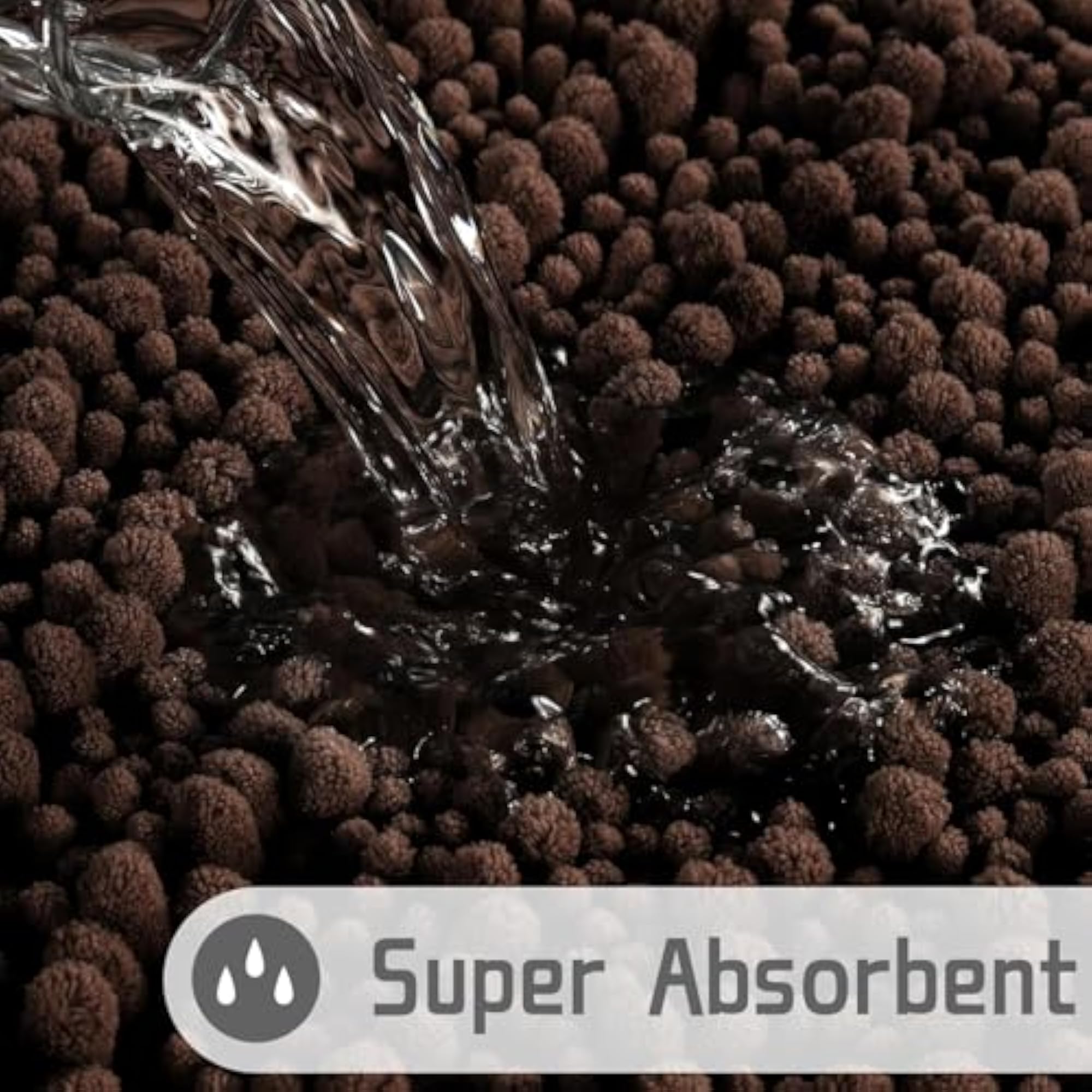 Washable Plush Shaggy Bath Carpet for Bathroom
