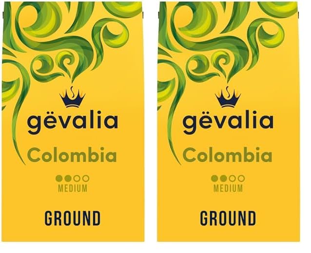 Gevalia Colombia Medium Roast Ground Coffee (20 oz Bag) (Pack of 2)