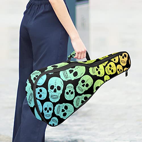 Sac de transport étanche pour ukulélé ténor imprimé crânes - 6