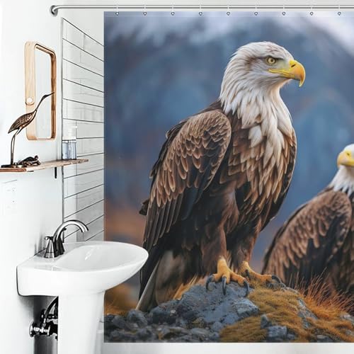 Rideau de douche imperméable en polyester lavable 183x183 cm