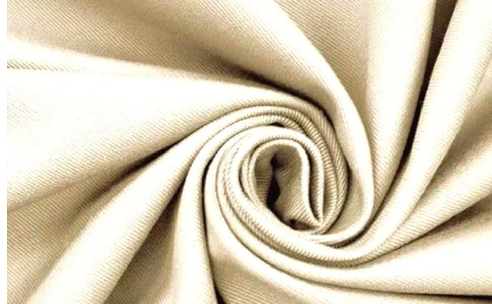 100% Cotton Greige Drill Fabric by the Metre, Natural Unbleached Twill Weave, Off White, for Tote Bags, Aprons & Upholstery (2 Meter)-image-44