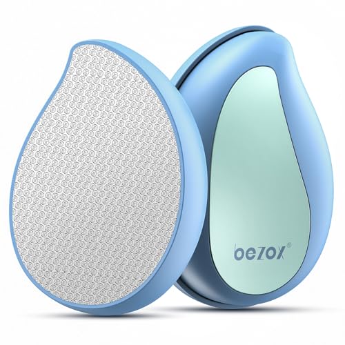 BEZOX Nano Glass Foot File & Callus Remover Professional Pedicure Tool for Soft Feet Hard Skin Removal & Heel Smoothing Effective in Shower Easy Clean & Quick Results (Blue)