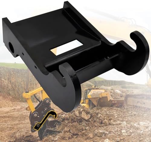 X-Change Coupler Bracket Fit for Bobcat E Series Black-Coating Steel Attach Coupler, Quick Attach Excavator Bucket Mount Attachment, Mini Excavator Quick Change Hitch Attachments