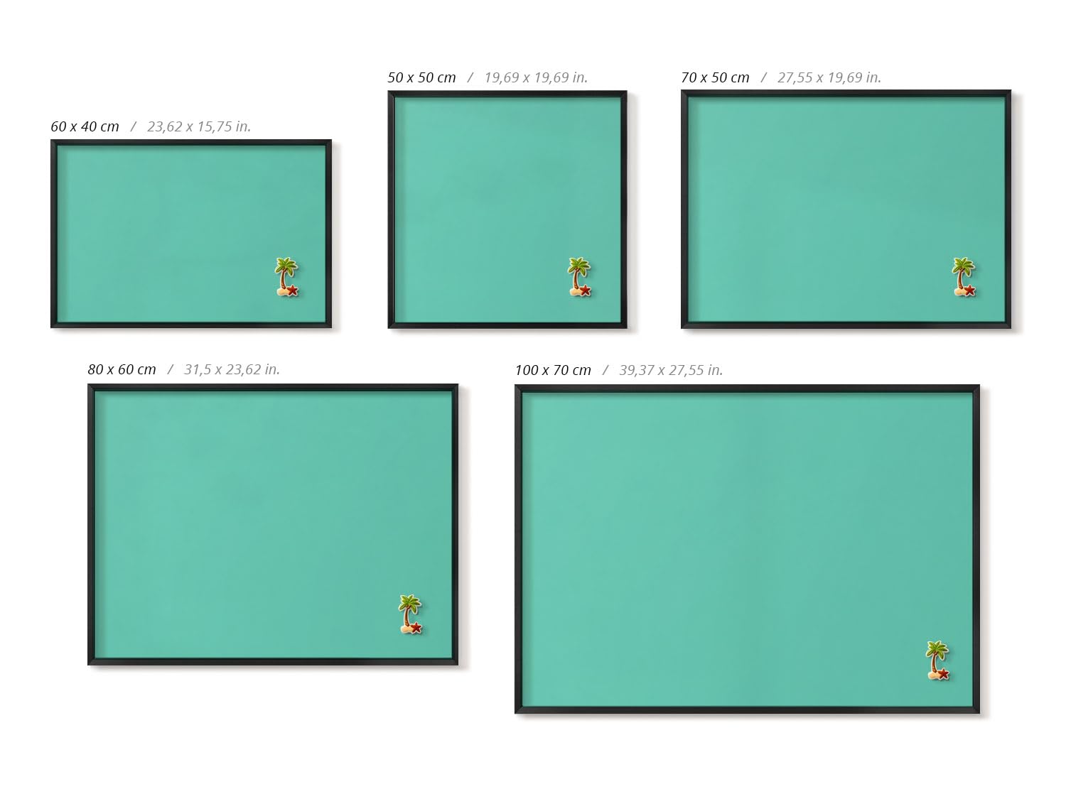 Tulup Lavagna Magnetica 100x70 cm – Bacheca da Parete – Decorazione Casa – – Design Elegante – Organizzazione & Appunti – Arredo Soggiorno/Ufficio – Planner Giornaliero – Home Office –Mintfarbe