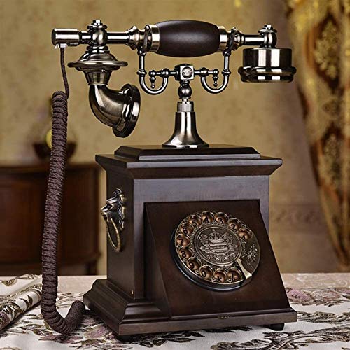 Téléphone antique à cadran rétro et fixe pour décoration de table