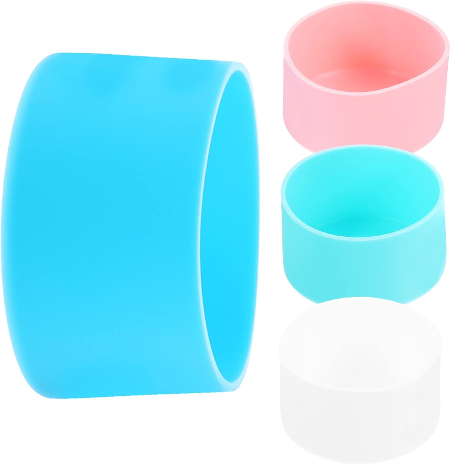 PRETYZOOM 16pcs Silicone Bottle Boot Cover - Tumbler Protector for Vacuum Flask Heat Insulated Water Bottle Base Sleeves