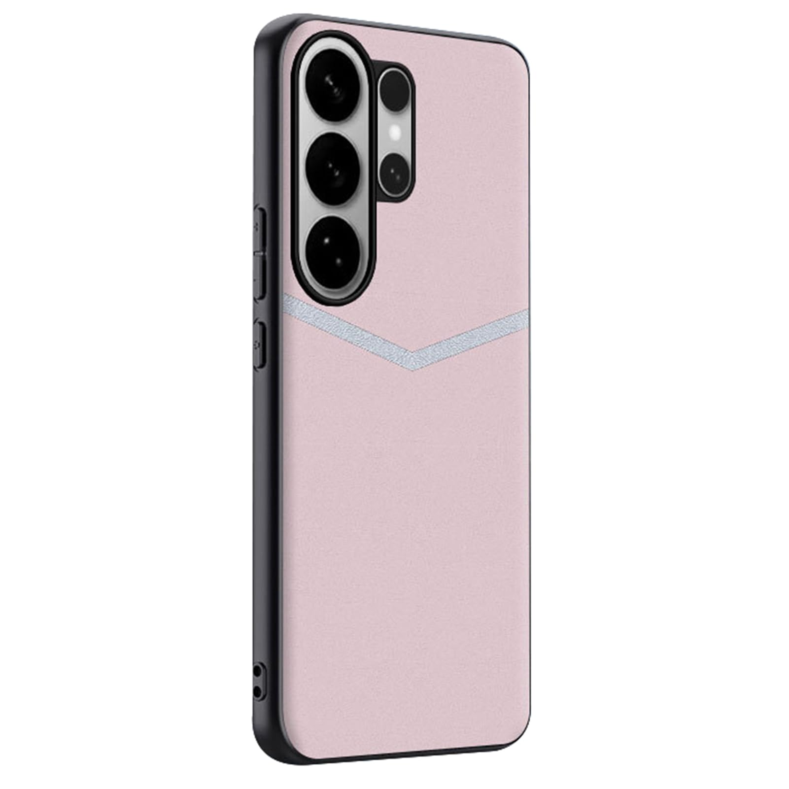Coque en cuir Samsung S26 Ultra protection mince étui rose minimaliste
