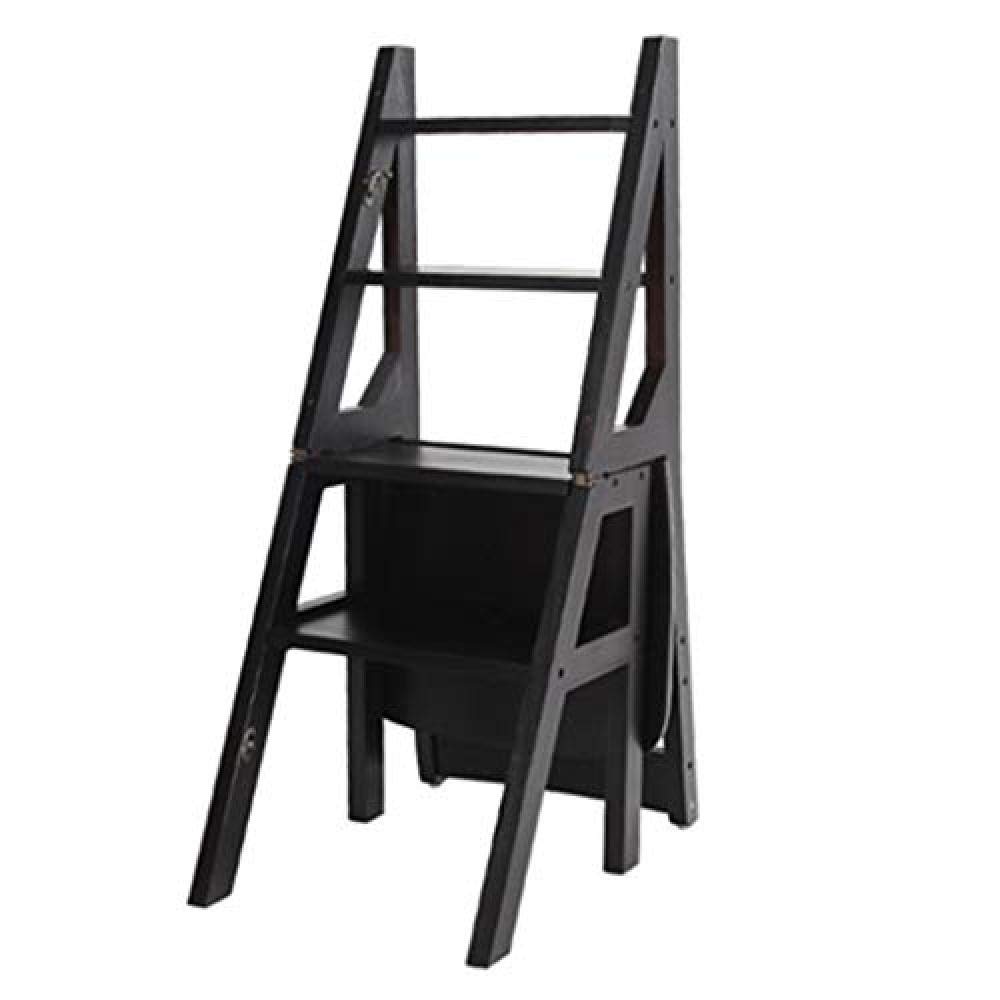 Échelle de ménage pour bibliothèque, chaise pliante multifonctionnelle en bois massif naturel