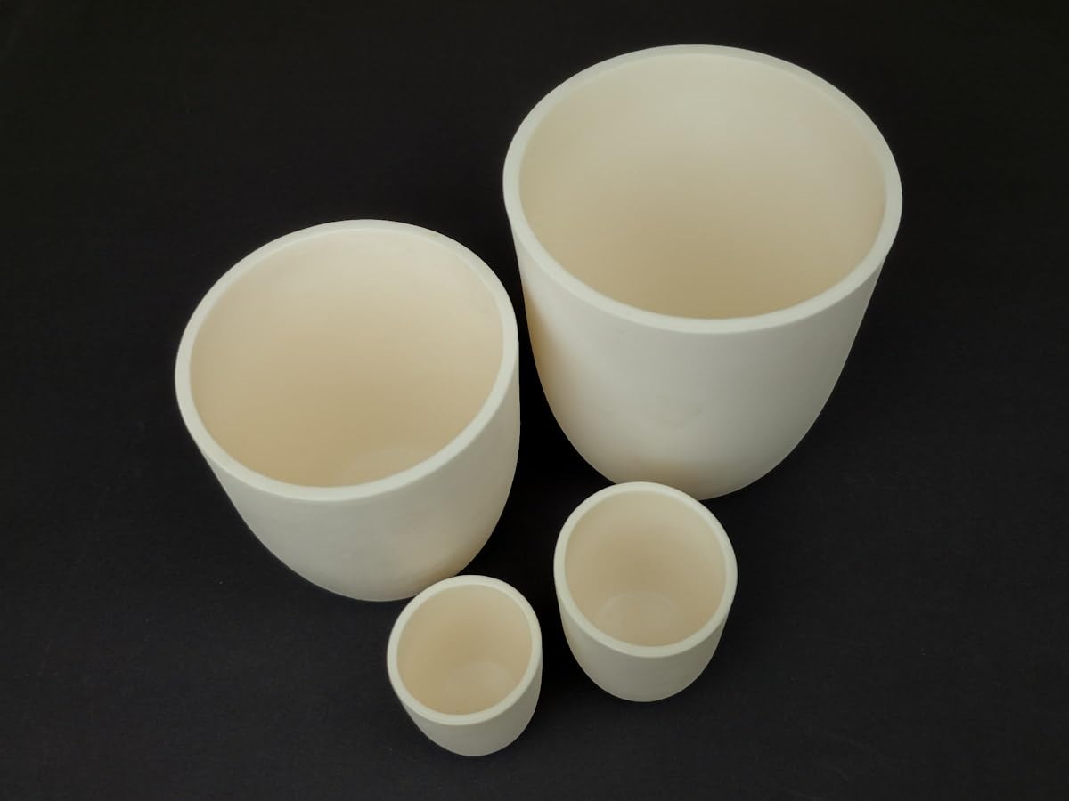 Creuset en céramique pour fonte de métal, différentes tailles, en Al2O3, 50-1000 ml/cm3, convient aux fours à gaz et électriques, cuivre, laiton, bronze, aluminium et bien d'autres (1000 cm3)