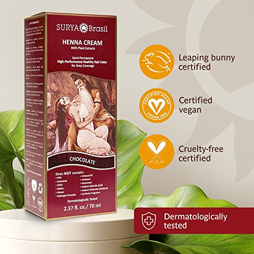 Surya Brasil Products Henna Cream, Chocolate, 2.37 Fluid Ounce #TOP3