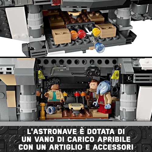 Star Wars Onyx Cinder, Astronave Giocattolo da Costruire dalla Serie TV Skeleton Crew, Giochi per Bambini e Bambine da 10 Anni con 5 Minifigure di Personaggi, Idea Regalo da Collezione 75374 - Lego - Immagine 4