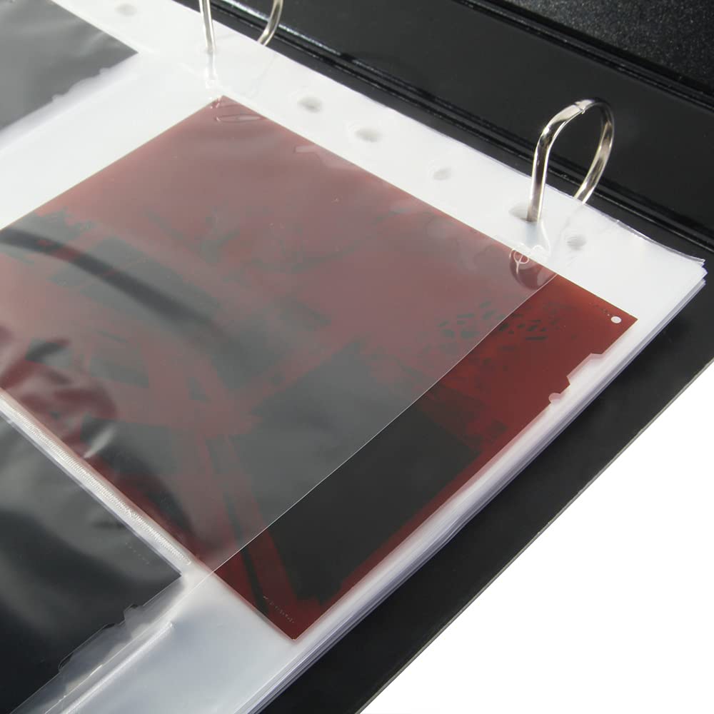 50x Säurefreie Tasche für 4x5 Film Fotoalbum Aufbewahrungsblätter Seiten Archivnegativ SW