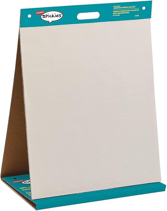 Staples 958102 Stickies Tabletop Easel Pad 20Inch X 23