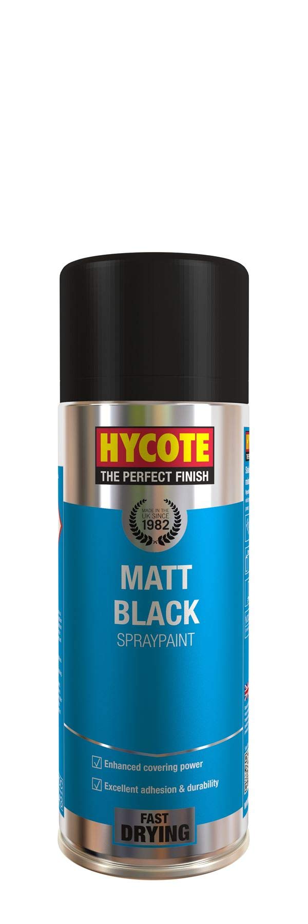 Hycote Colour Spray Paint XUK027 Matt Black 400ml x 6