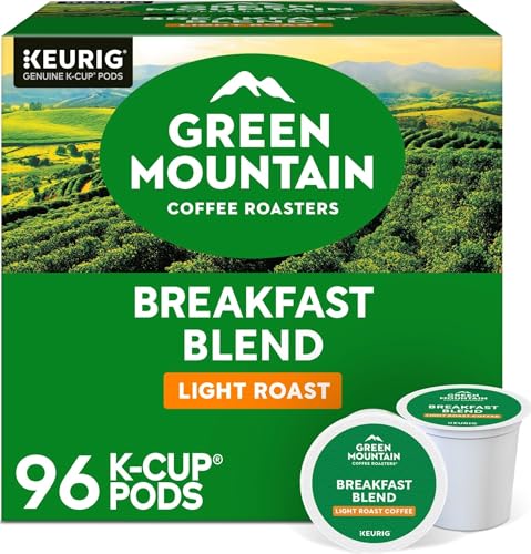 Green Mountain Coffee Roasters Breakfast Blend Single-Serve Keurig K-Cup Pods, Light Roast Coffee, 96 Count