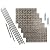 FASÄDE Lotus Decorative Vinyl Backsplash 15 sq ft Kit in Brushed Nickel