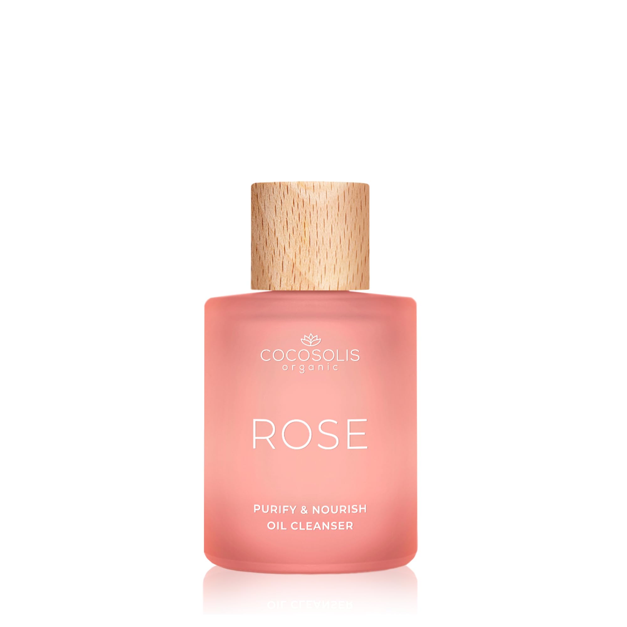COCOSOLIS ROSE Purify & Nourish Oil Cleanser, olio detergente idratante e struccante, vegano, con estratto di rosa e vitamina E