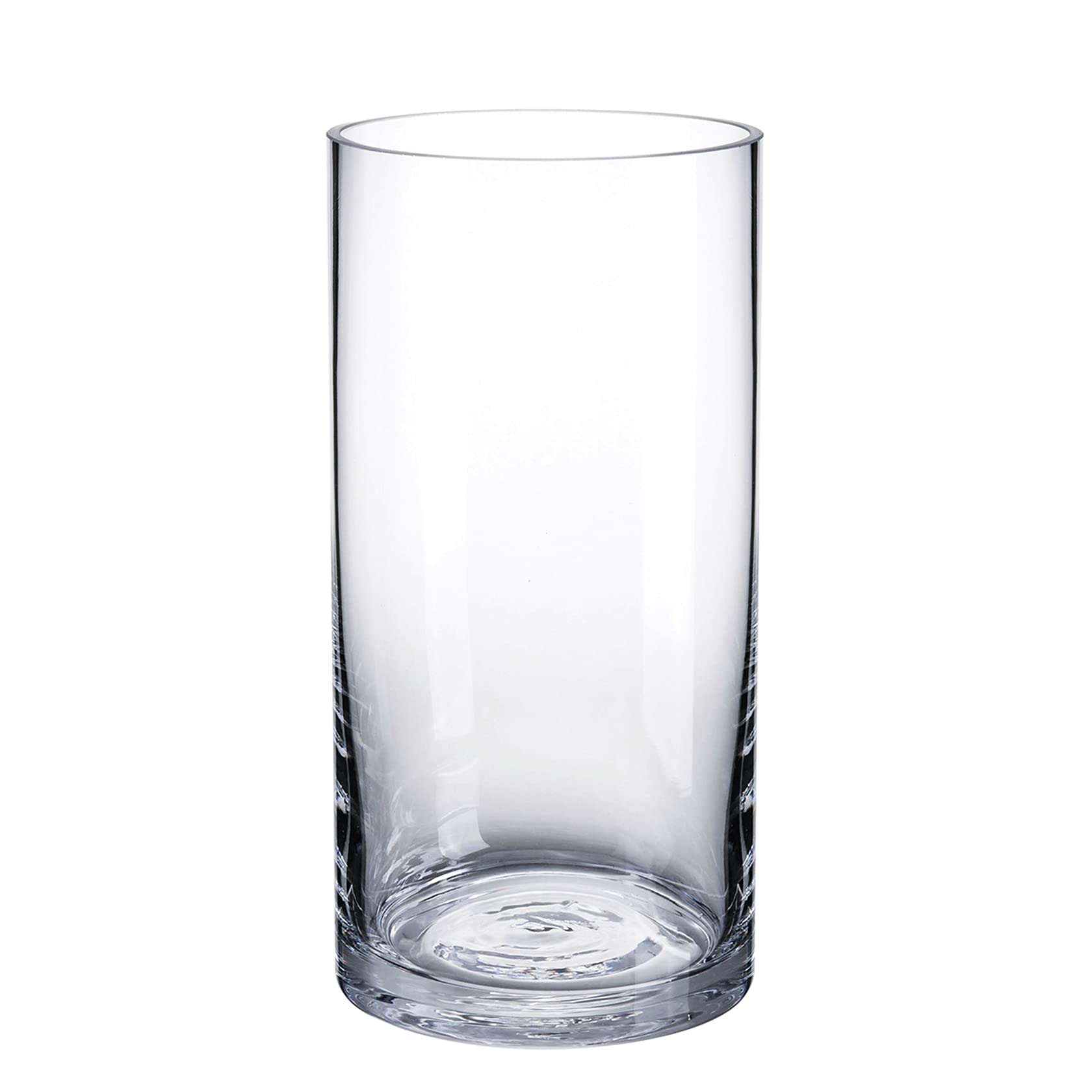 Diamond Star Flower Vase Clear Glass Cylinder Vase for Home Decor Wedding Table Centerpieces (4″× 6″)