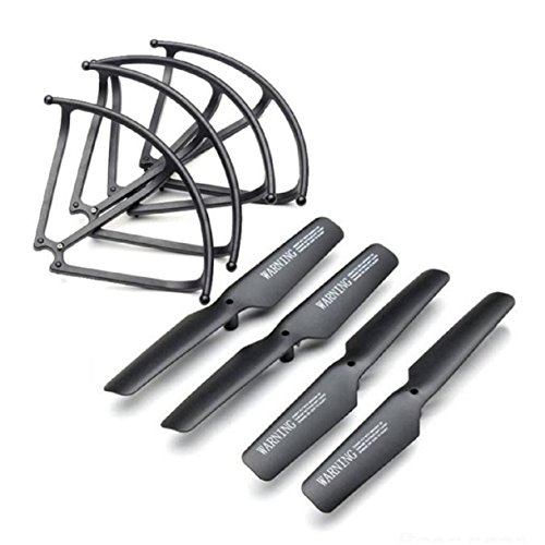 Fouchtech 4pcs Blades Propeller+Blade Protect Cover Kits for JJRC V686 H12C H8D H8C H5C Quadcopter