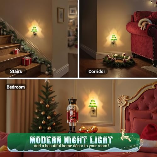 Image of JandCase Christmas Tree Night Light, 2 Pack 3000K Night Lights