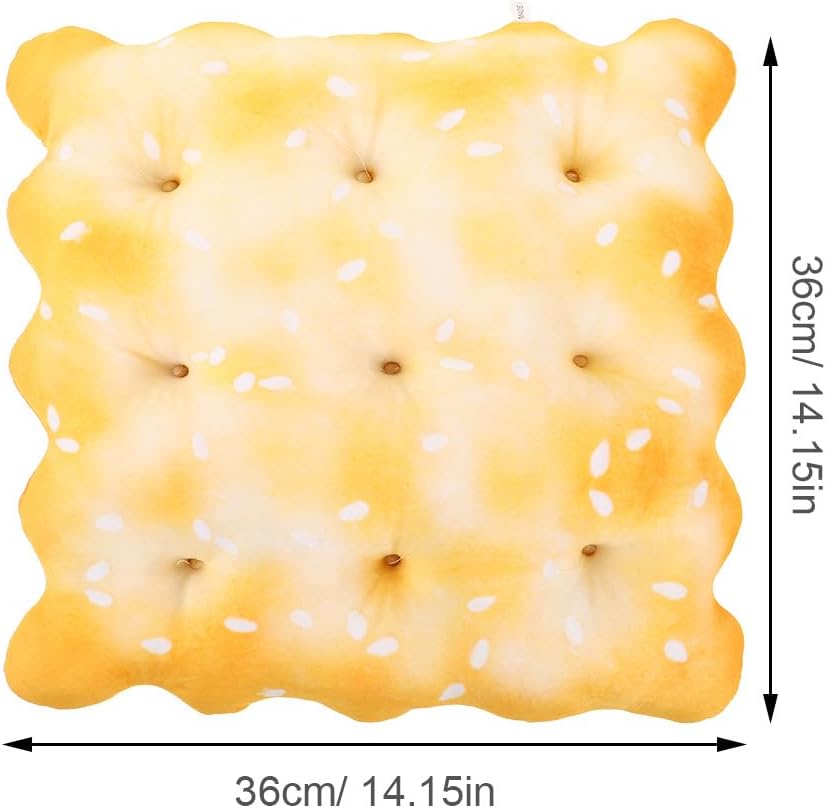 Creative Biscuit Pillow: Sofa Cushion Decoration - Realistic Cookie Throw Pillow for Couch - Food Themed Home Decor - Novelty Snack Inspired Cushion