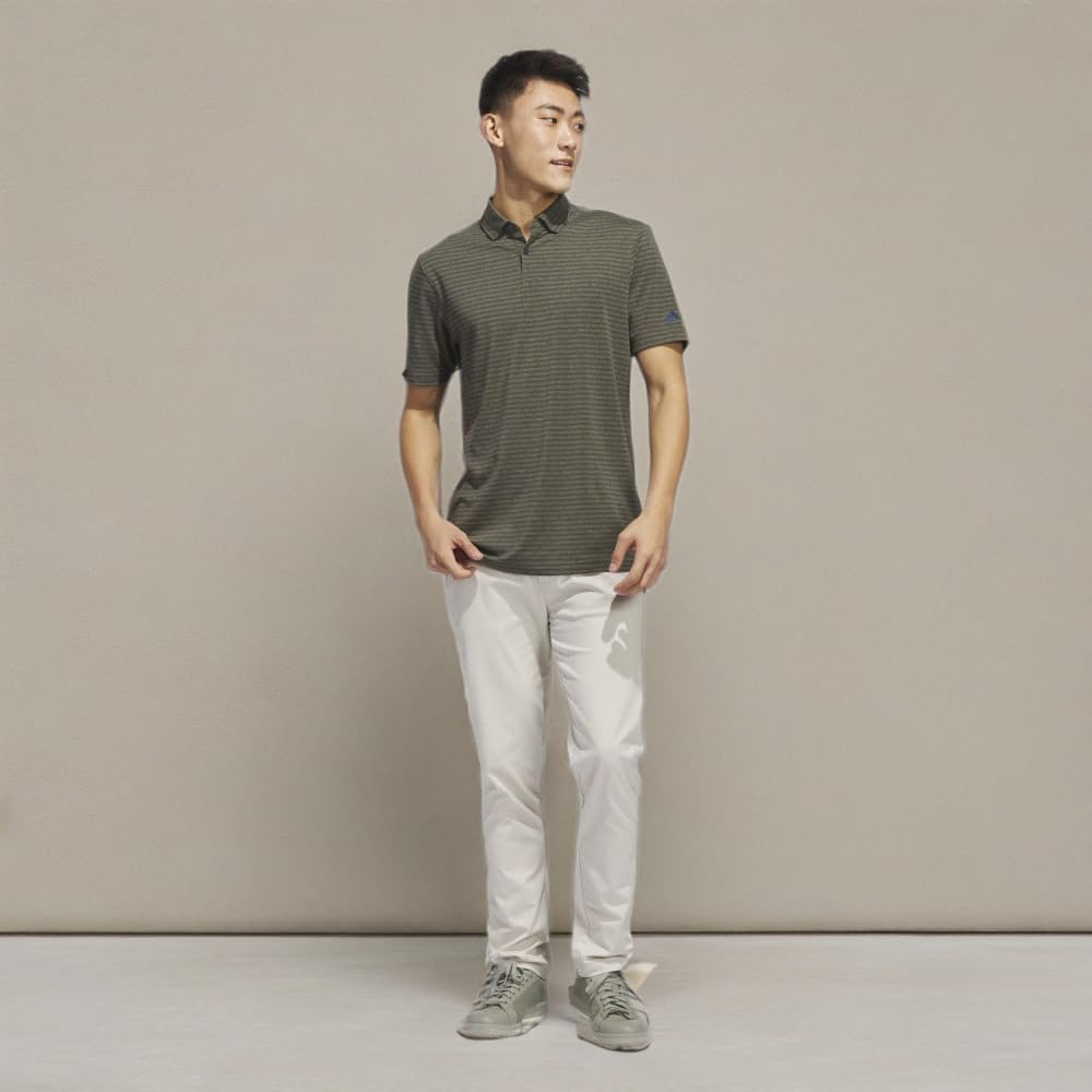 adidas Men's Go-to Stripe Golf Polo Shirt - Image 10