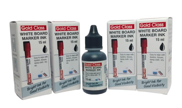 Gold Class Whiteboard Marker Ink 15ml - Black (Pack of 4) | Refillable Marker Ink for Whiteboards | Whiteboard Ink for Markers | Whiteboard Marker Ink Bottle for Office, School, and Home-image-7