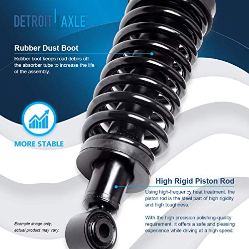 Image of Detroit Axle - Front Struts Kit for 2003-2011 Mercury Grand Marquis Ford Crown Victoria Lincoln Town Car 2004 2005 2006 2007 2008 2009 2010, 2 Struts w /Coil Spring 2 Sway Bars Replacement Suspension