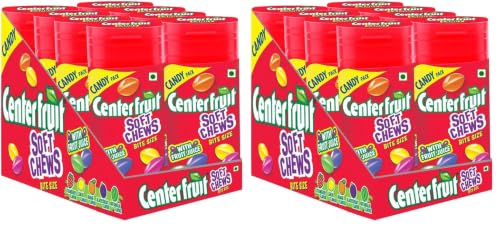 Image of Center Fruit, Soft Chews Bite Size, with Fruit Juice, 264g (8 Units x 33g Each) (Pack of 2)