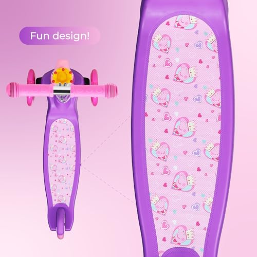 Image of Kick Scooter for Kids, 3 Wheel Self Balancing, Light Up LED Wheels