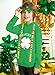 IIMMER Big Boy St.Patrick's Day Saint Fashion Sweatshirt Clover Shamrock Irish Hoodie Pullover Top Green 14 Years