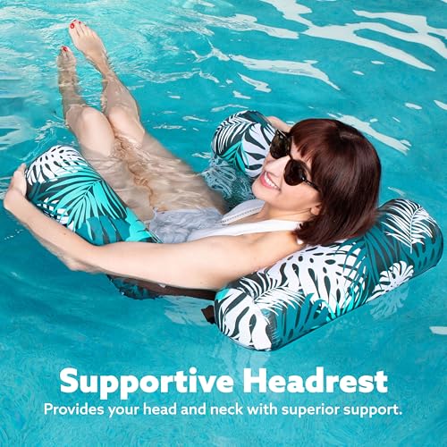 sloosh inflatable pool floats adult2 packs floating lounge chairsblow up pool noodles for adult heavy dutyfloating chair for party summer water beach lake fun