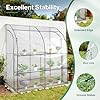 Aoodor 7x3x7 FT Lean to Greenhouse for Outdoors, Portable Walk-in Greenhouse with Shelves, Steel Frame with PE Cover, Anchor and Ropes, White #2