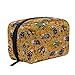 Produktbild Calavera Sugar Skull Black Cat Kosmetiktasche Reise Makeup Federmäppchen mexikanischer Tag der Toten tragbarer Organizer große Kapazität Kulturbeutel Box für Mädchen und Frauen Outdoor