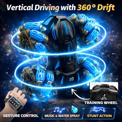 Image of WOT 4WD RC Drift Stunt Car | Hand Sensor Gesture Control, 360 Spin, Spray Mist Racing Car for Kids (5+ Years) (Multicolor)