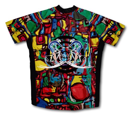 ScudoPro Cyclist Art Short Sleeve Cycling Jersey for Women - Size 3XL Black