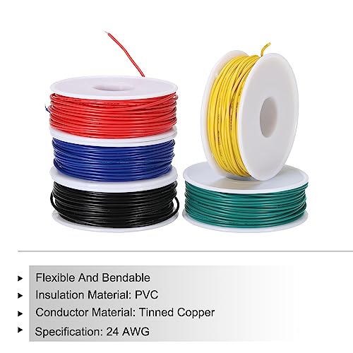 Fil électrique 24 AWG de qualité supérieure en cuivre étamé isolant - 3