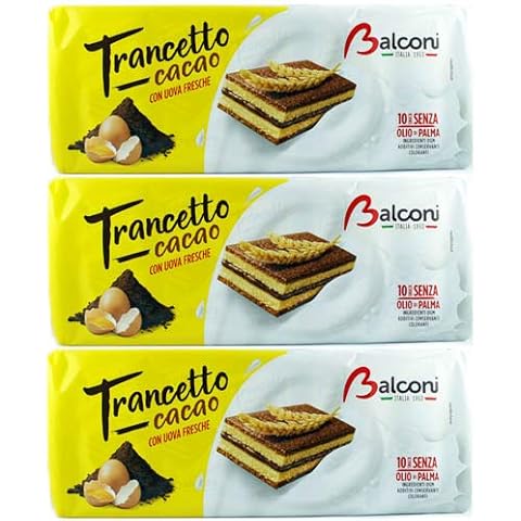 3x Balconi Trancetto Cacao 'Bisquitkuchen mit Kakaocremefüllung', 280 g Cover