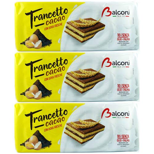3X Balconi Trancetto Cacao Bisque Cake with Cocoa Cream Filling 280 g