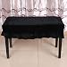 Andoer Universal Piano Stool Chair Bench Cover Pleuche Decorated with Macrame 75 35cm for Piano Dual Seat Bench Black