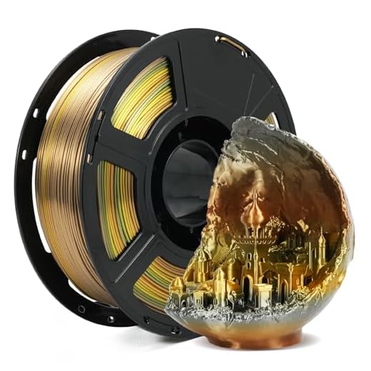 FLASHFORGE Silk PLA Filament 1.75mm Metal Rainbow, 3D Printer Filament 1kg (2.2lbs) Spool, Smooth and Silky Texture 3D Printing Filament, Dimensional Accuracy +/- 0.02mm