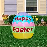Easter Inflatable Colorful Happy Easter Egg By Gemmy