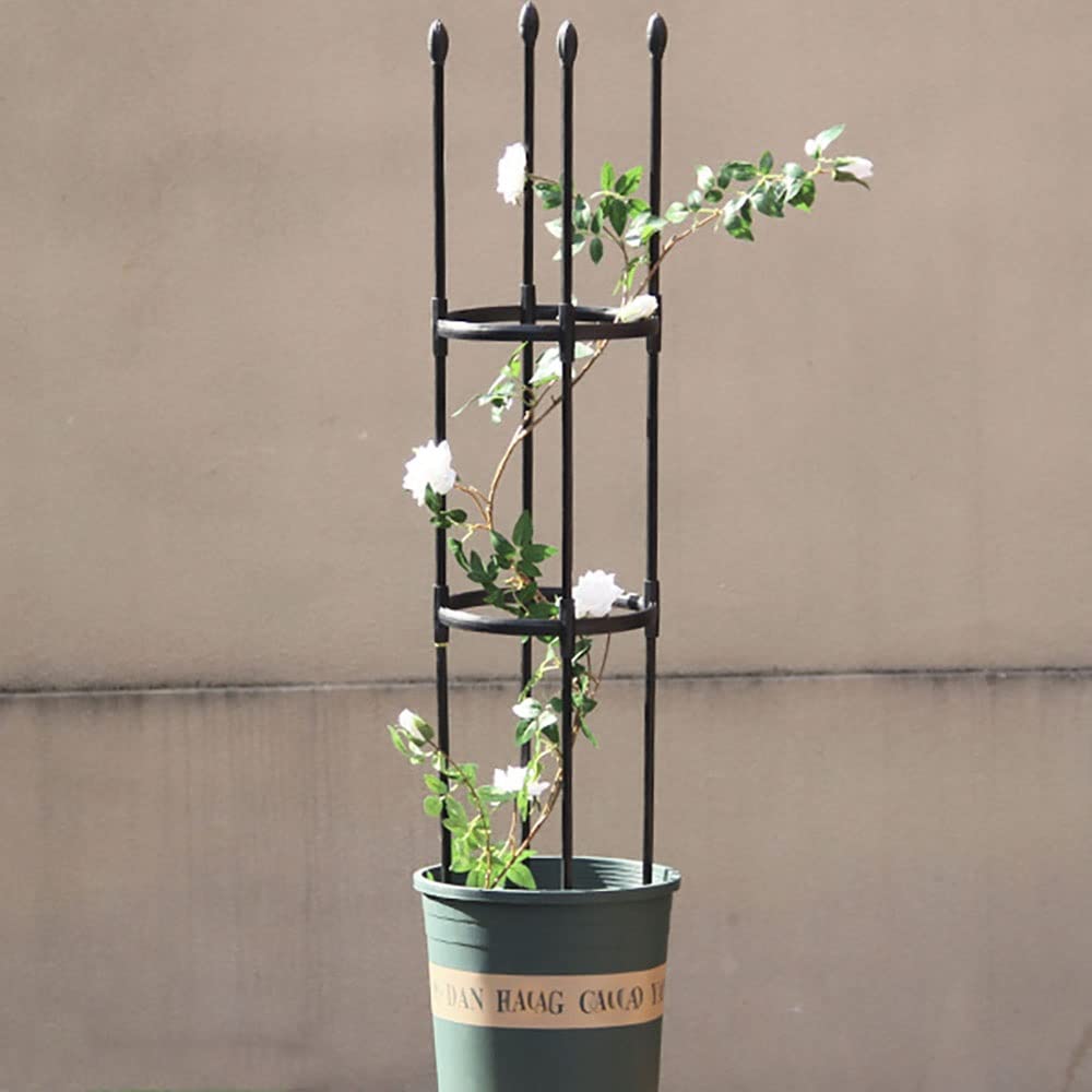 Ogrodowa krata dla pnączy, Klatki na pomidory - 140 cm, 170 cm, 200 cm wysokości, regulowana metalowa kratownica, podpora do roślin, kwiatów i warzyw(9.8"/25cm Dia. X 55"/140cm H)