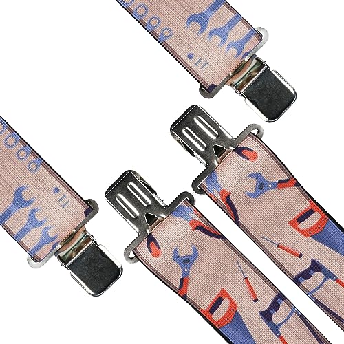 Image of MELOTOUGH Men's Suspenders w /Clip Heavy Duty suspenders for men Big and Tall Work suspenders for Jeans