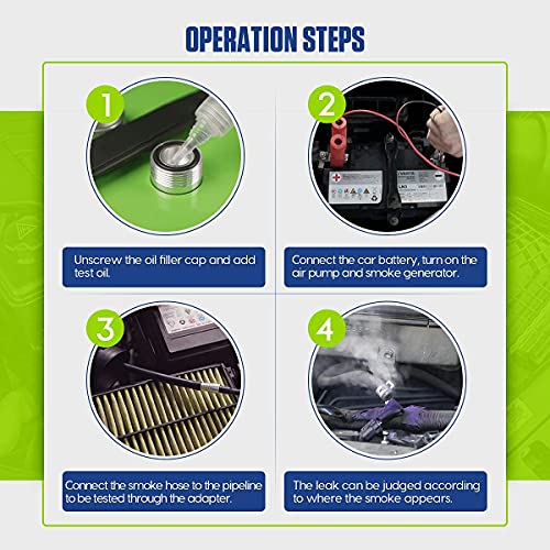 MR CARTOOL T105 Auto EVAP Rookmelder Machine, Dual Modes 12V Automotive Brandstofleidingsysteem Lekkagetester met… - Image 5