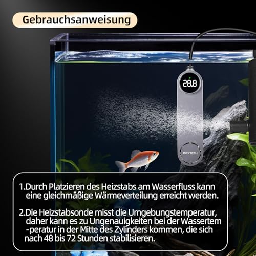Mini chauffage d'aquarium boxtech pour stabiliser l'eau du poisson Betta sans l'immerger - 8