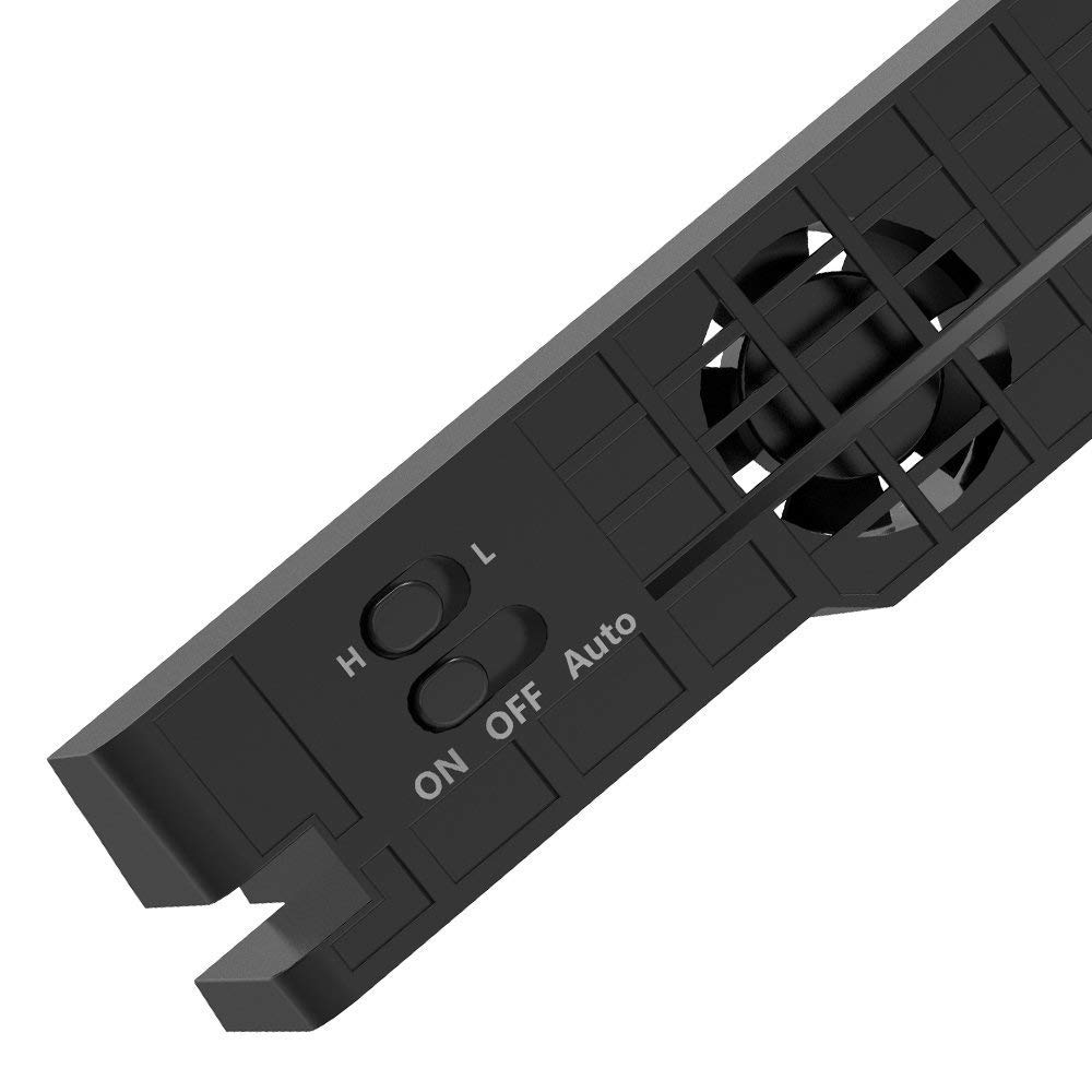 DollaTek Ventilateur de Refroidissement USB Super Externe à 5 températures avec câble USB, Noir pour Console de Jeu PS4 Pro