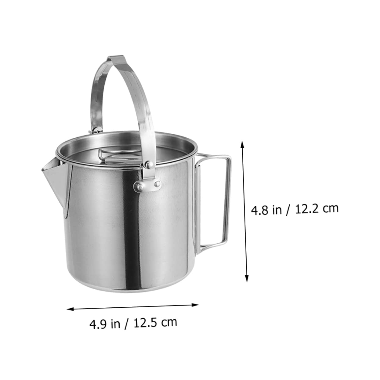Outdoor Wasserkessel aus Edelstahl 1,2 L Leicht und Widerstandsfähig für Camping und Wandern Praktisch zum Wasserkochen