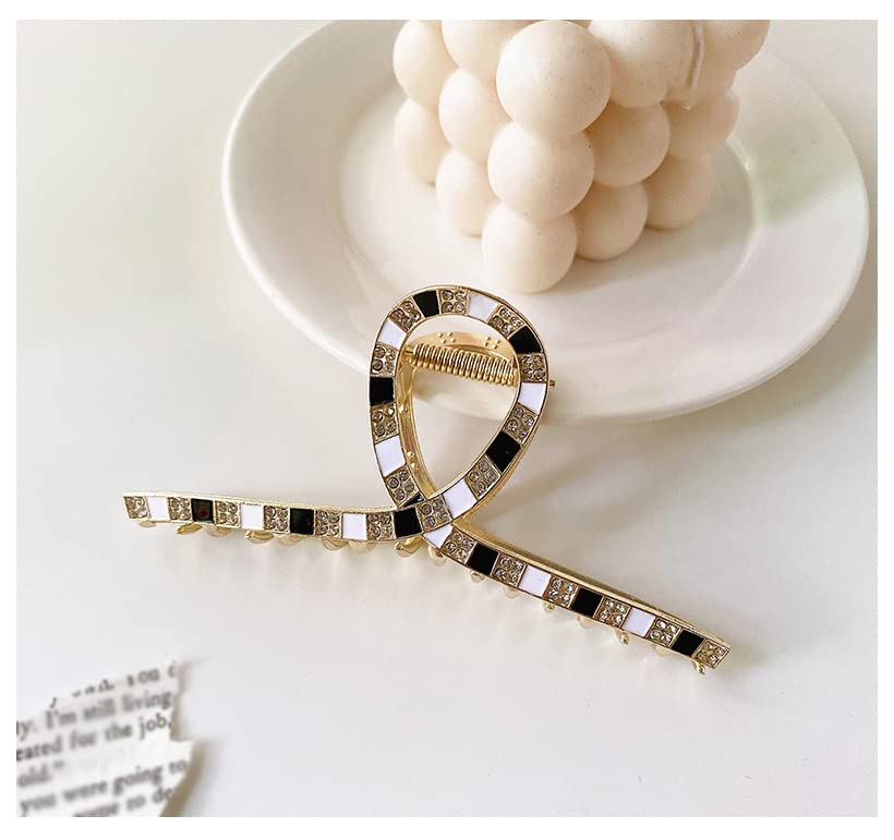Amazon.com : Large Metal Hair Claw Clips - black/white full 