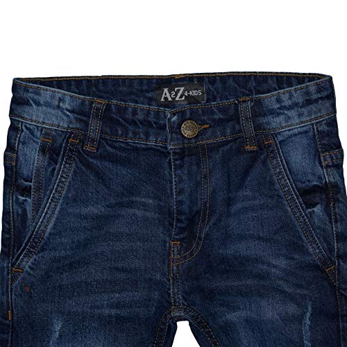 Kids Boys Skinny Jeans Blue Denim Ripped Bikers Slim Fit Stretchy Pants Trousers4